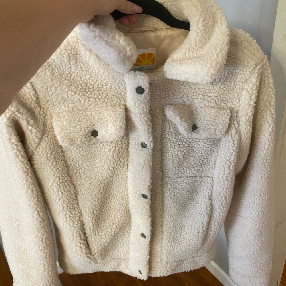 C&C California Off-White Sherpa Jacket